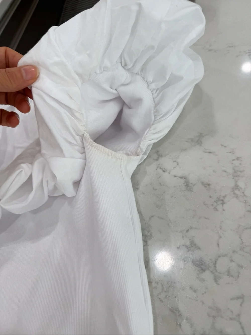 Zara White Off-Shoulder Ruffle Top - Picture 3 of 4